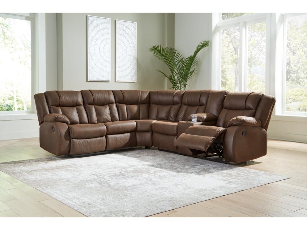 Signature Design by Ashley - Trail Boys 2-Piece Reclining Sectional in Walnut - 82703S1 veiw 2