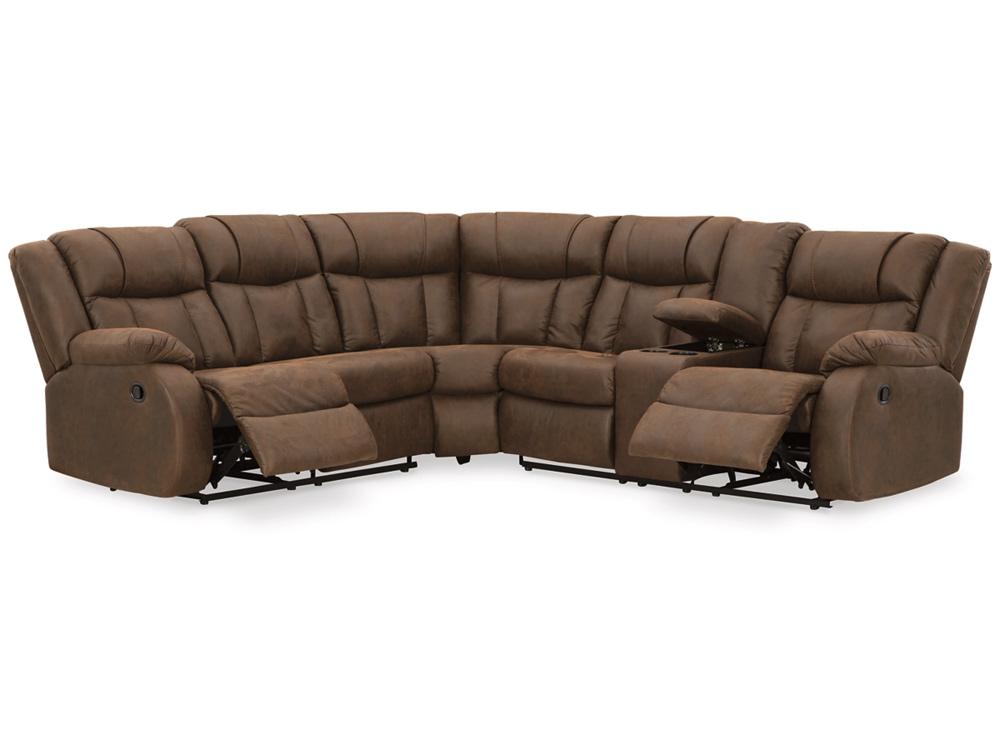 Signature Design by Ashley - Trail Boys 2-Piece Reclining Sectional in Walnut - 82703S1 veiw 3