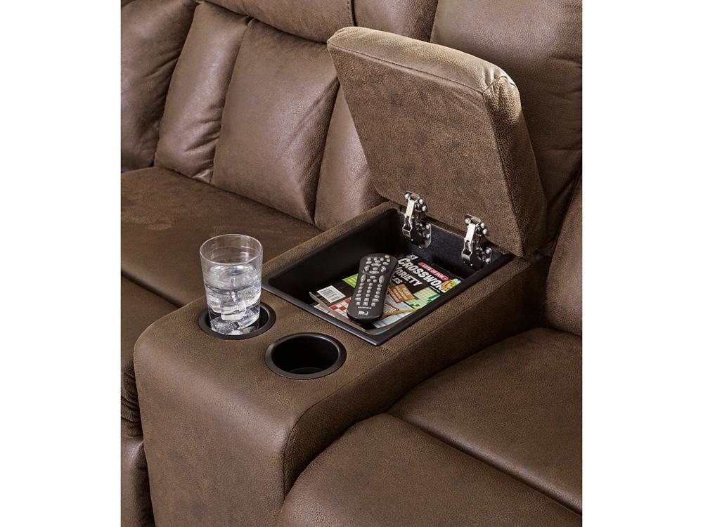 Signature Design by Ashley - Trail Boys 2-Piece Reclining Sectional in Walnut - 82703S1 veiw 4