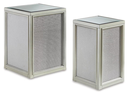 Signature Design by Ashley - Traleena Nesting End Tables (Set of 2) in Silver Finish - T957-16 veiw 1