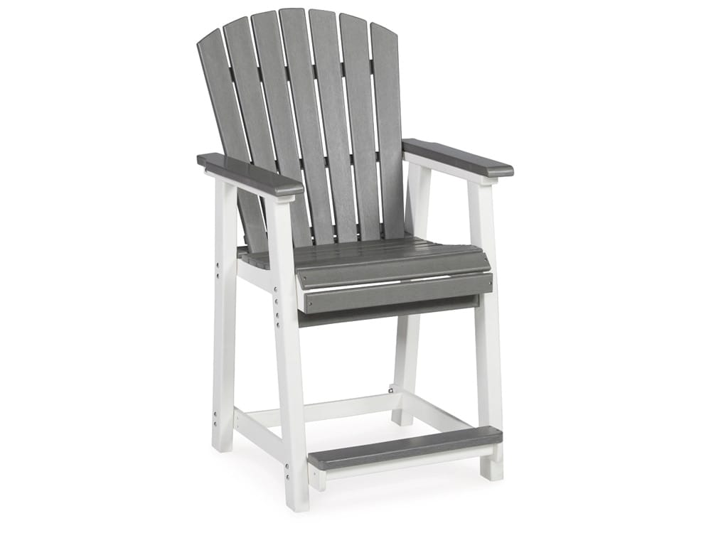 Signature Design by Ashley - Transville Outdoor Barstool (Set of 2) in Gray/White - P210-124 veiw 3