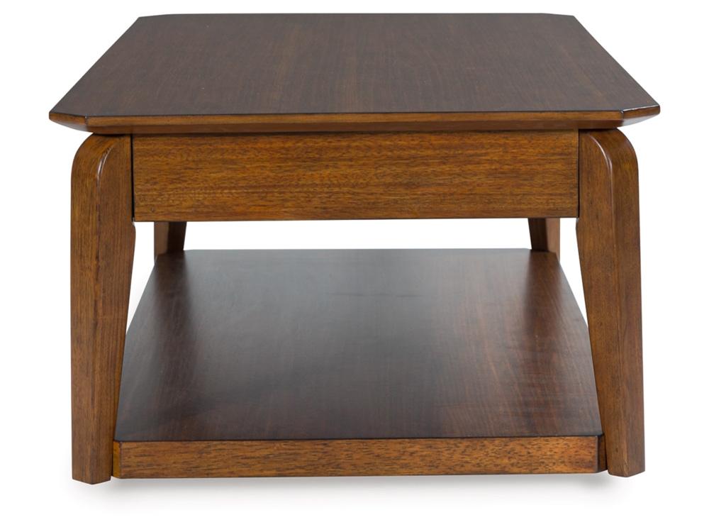 Signature Design by Ashley - Trenmour Rectangular Cocktail Table in Medium Brown - T596-1 veiw 4
