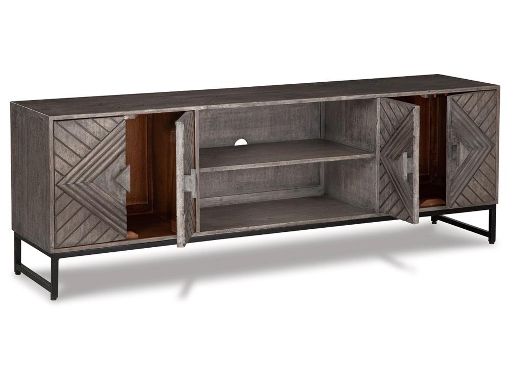 Signature Design by Ashley - Treybrook Accent Cabinet in Distressed Gray - A4000512 veiw 3