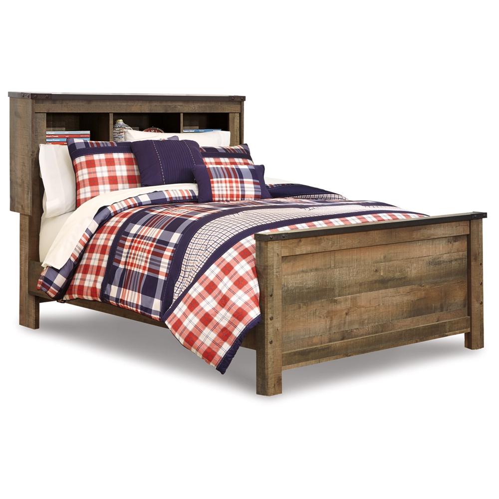 Signature Design by Ashley - Trinell Full Bookcase Panel Bed in Brown veiw 1