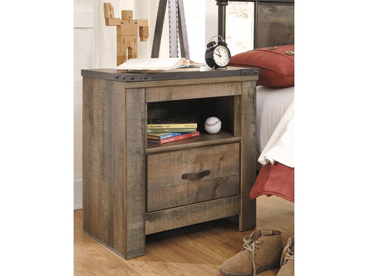 Signature Design by Ashley - Trinell One Drawer Night Stand in Brown - B446-91 veiw 2