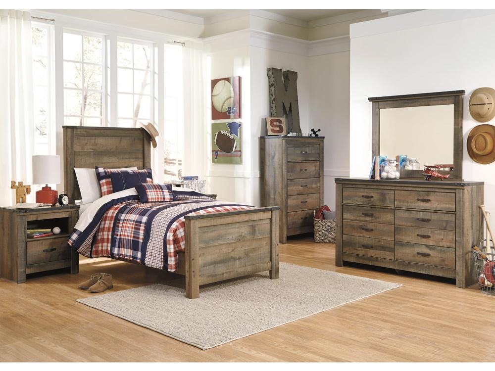 Signature Design by Ashley - Trinell One Drawer Night Stand in Brown - B446-91 veiw 3