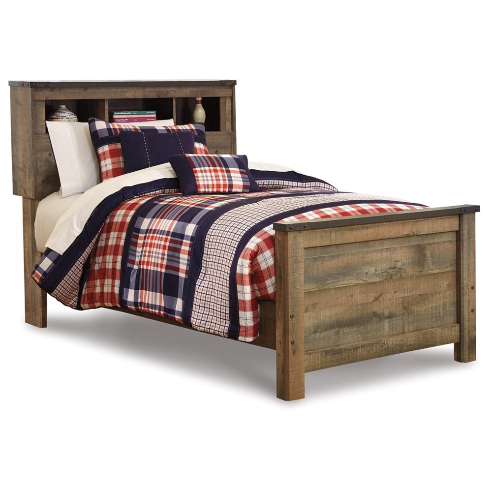 Signature Design by Ashley - Trinell Twin Bookcase Bed in Brown veiw 1
