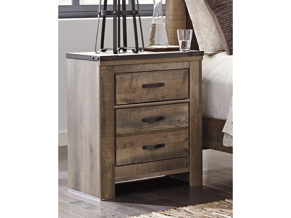 Signature Design by Ashley - Trinell Two Drawer Night Stand in Brown - B446-92 veiw 2
