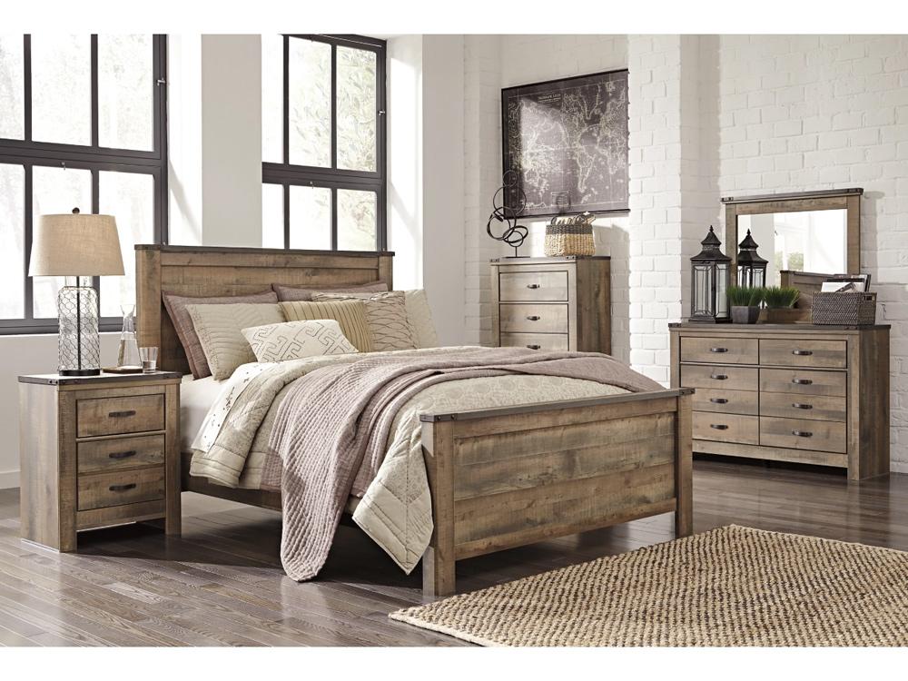 Signature Design by Ashley - Trinell Two Drawer Night Stand in Brown - B446-92 veiw 4