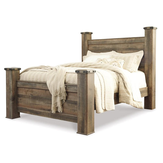 Signature Design by Ashley - Trinell Queen Poster Bed in Brown veiw 1