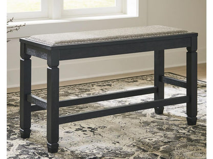 Signature Design by Ashley - Tyler Creek Dbl Counter Uph Bench in Antique Black - D736-09 veiw 2