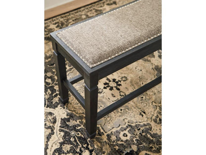 Signature Design by Ashley - Tyler Creek Dbl Counter Uph Bench in Antique Black - D736-09 veiw 3
