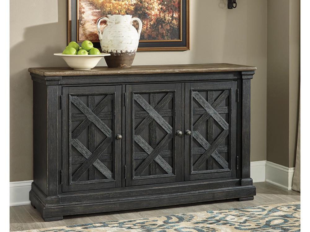 Signature Design by Ashley - Tyler Creek Dining Room Server in Black/Gray - D736-60 veiw 2