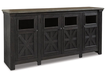 Signature Design by Ashley - Tyler Creek Extra Large Tv Stand in Black/Gray - W736-68 veiw 4