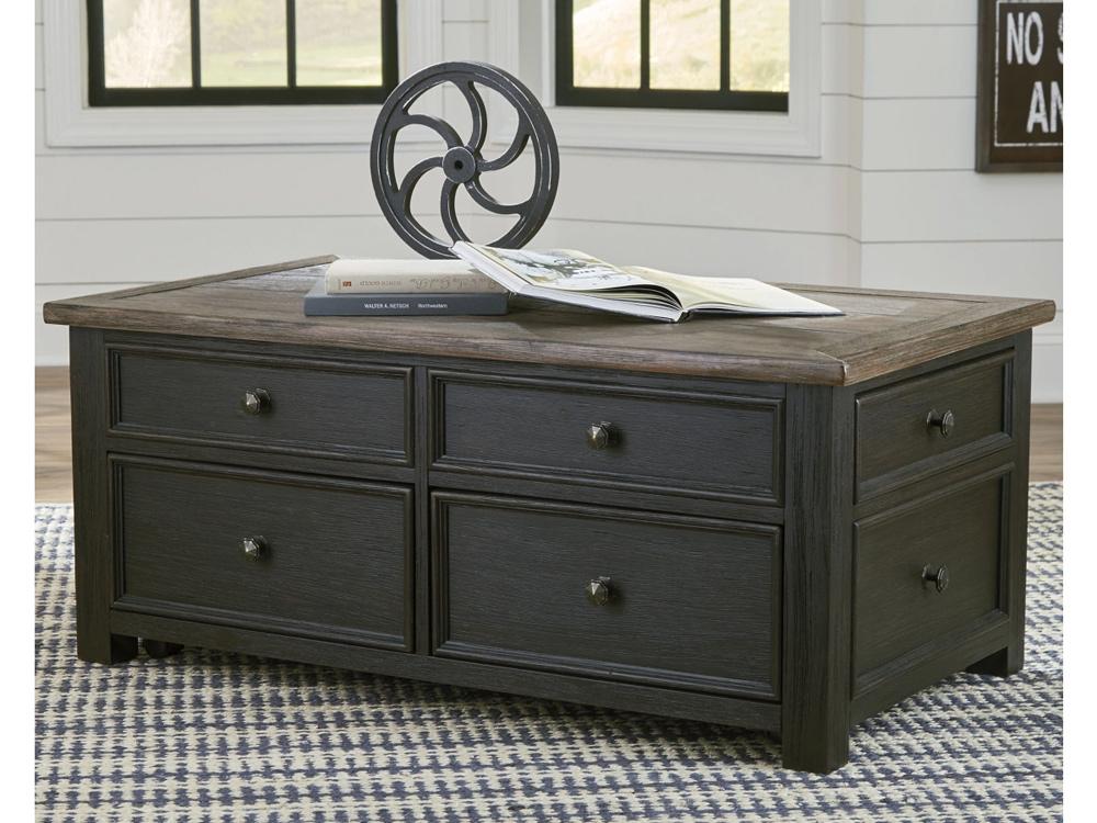 Signature Design by Ashley - Tyler Creek Lift Top Cocktail Table in Grayish Brown/Black - T736-20 veiw 2