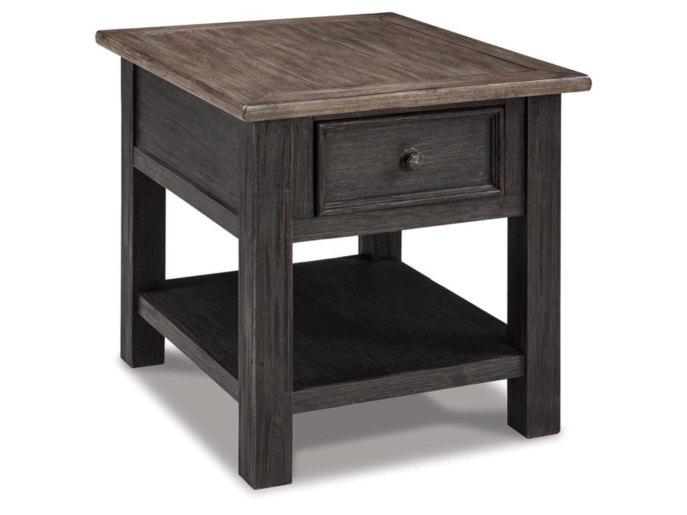Signature Design by Ashley - Tyler Creek Rectangular End Table in Grayish Brown/Black - T736-3 veiw 1