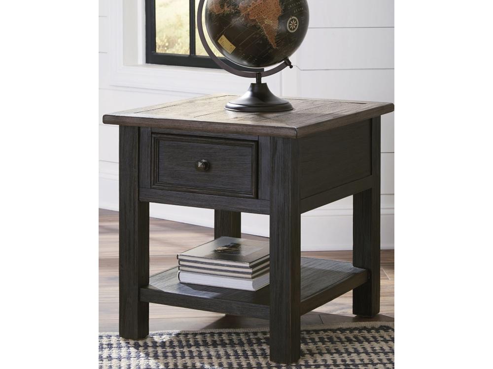Signature Design by Ashley - Tyler Creek Rectangular End Table in Grayish Brown/Black - T736-3 veiw 2