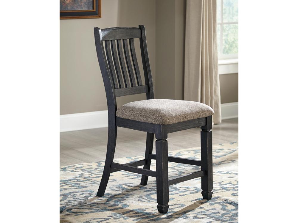 Signature Design by Ashley - Tyler Creek Upholstered Barstool (Set Of 2) in Black/Gray - D736-124 veiw 2