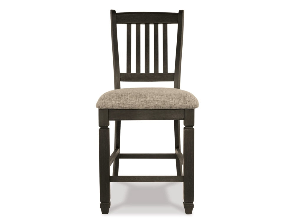 Signature Design by Ashley - Tyler Creek Upholstered Barstool (Set Of 2) in Black/Gray - D736-124 veiw 3