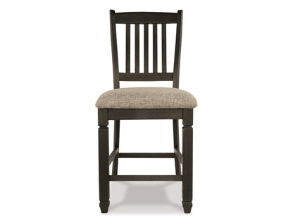 Signature Design by Ashley - Tyler Creek Upholstered Barstool (Set Of 2) in Black/Gray - D736-124 veiw 3