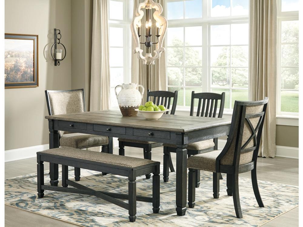 Signature Design by Ashley - Tyler Creek Upholstered Bench in Black/Gray - D736-00 veiw 3
