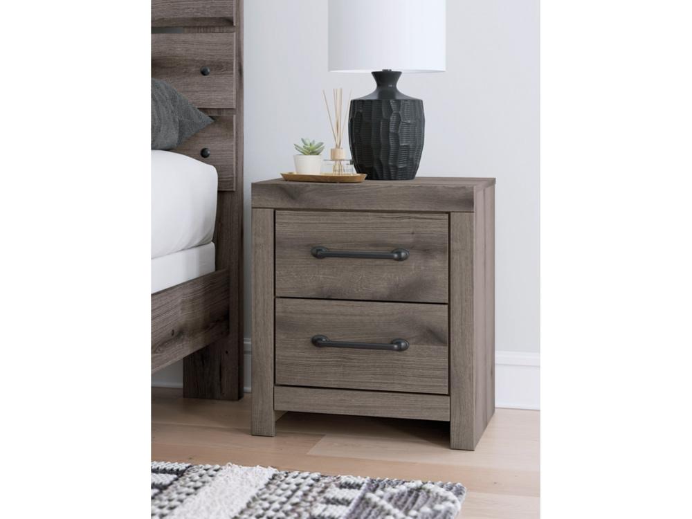 Signature Design by Ashley - Urbanoore Two Drawer Night Stand in Brown Gray - B2405-92 veiw 2