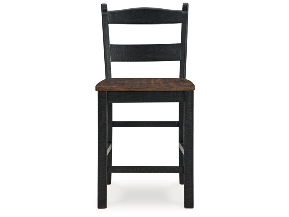 Signature Design by Ashley - Valebeck Barstool (Set Of 2) in Black/Brown - D546-724 veiw 1