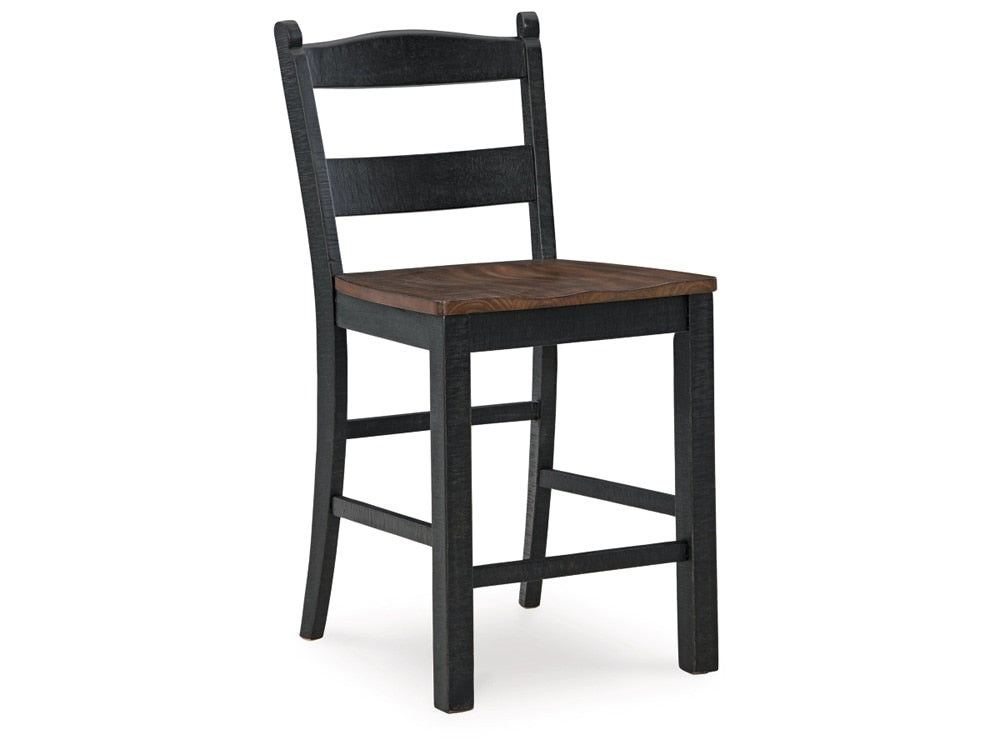 Signature Design by Ashley - Valebeck Barstool (Set Of 2) in Black/Brown - D546-724 veiw 3