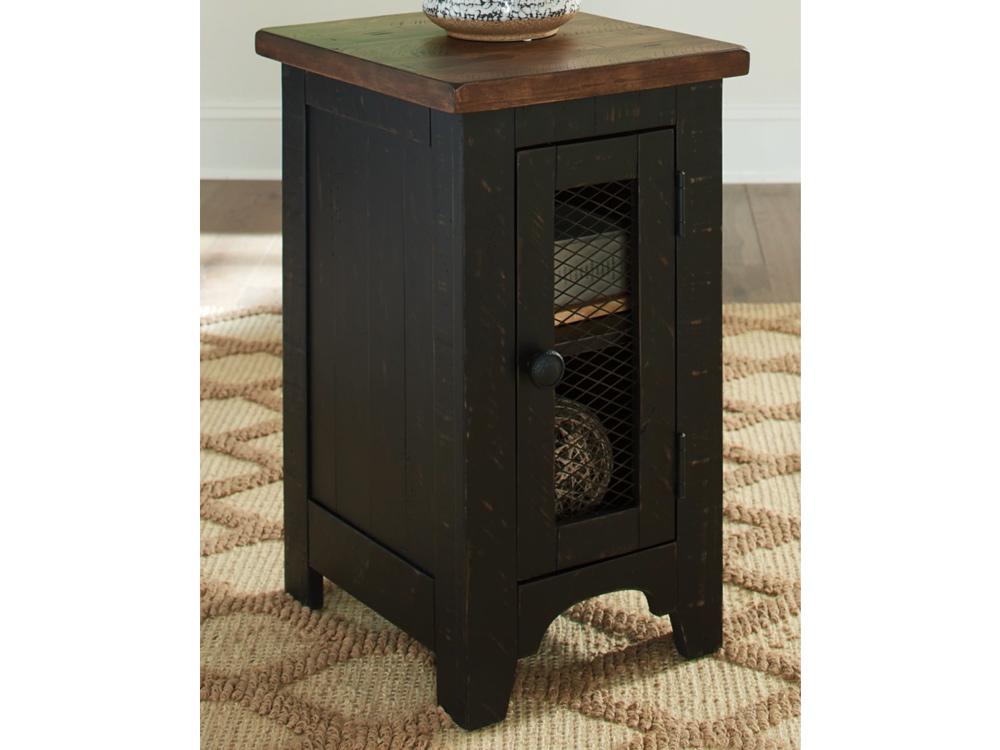 Signature Design by Ashley - Valebeck Chair Side End Table in Black/Brown - T468-7 veiw 2