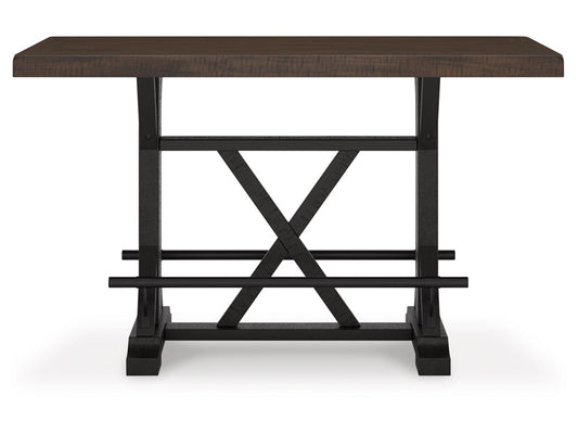 Signature Design by Ashley - Valebeck Rect Dining Room Counter Table in Black/Brown - D546-33 veiw 1