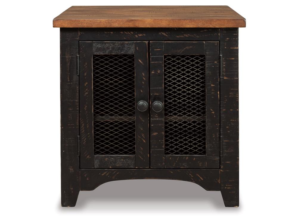 Signature Design by Ashley - Valebeck Rectangular End Table in Black/Brown - T468-3 veiw 1