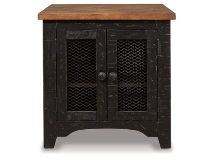 Signature Design by Ashley - Valebeck Rectangular End Table in Black/Brown - T468-3 veiw 1