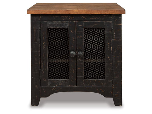 Signature Design by Ashley - Valebeck Rectangular End Table in Black/Brown - T468-3 veiw 1