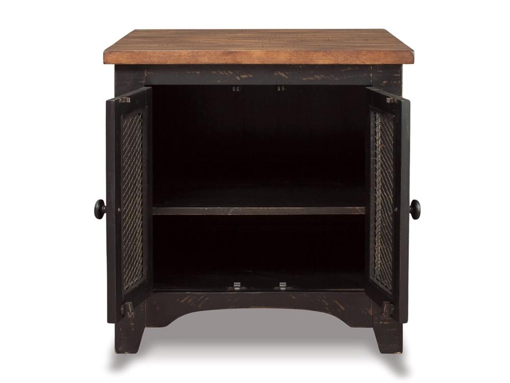 Signature Design by Ashley - Valebeck Rectangular End Table in Black/Brown - T468-3 veiw 3
