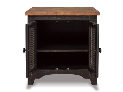 Signature Design by Ashley - Valebeck Rectangular End Table in Black/Brown - T468-3 veiw 3