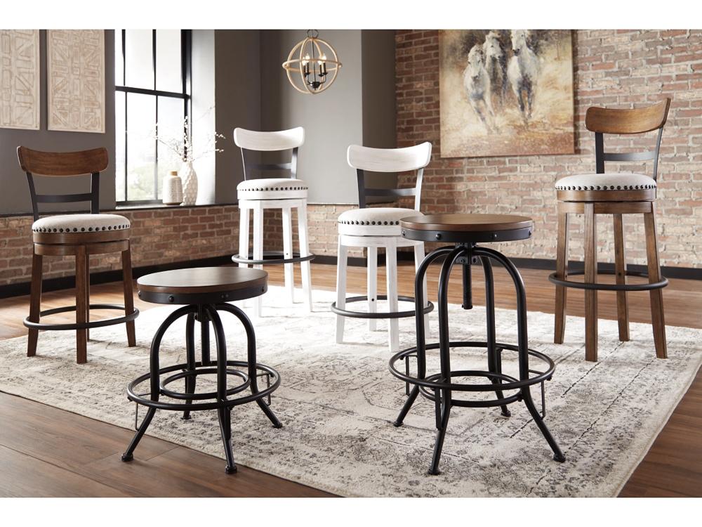 Signature Design by Ashley - Valebeck Swivel Barstool (Set Of 2) in Brown/Black - D546-224 veiw 4