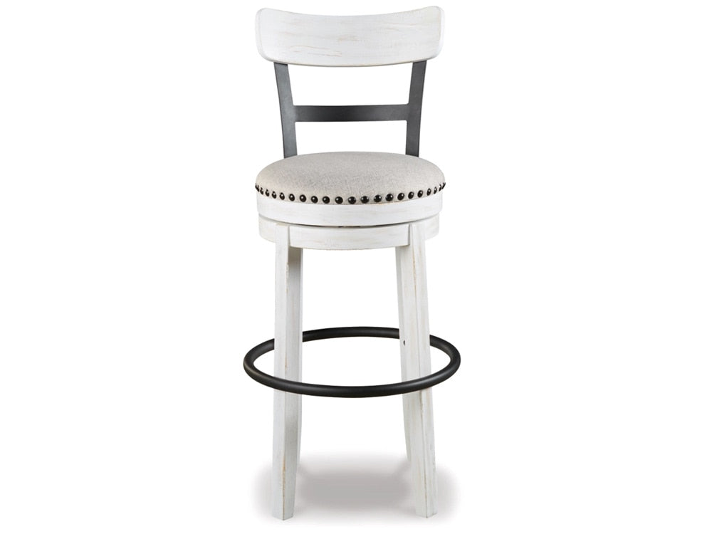 Signature Design by Ashley - Valebeck Tall Uph Swivel Barstool(Set Of 2) in White - D546-530 veiw 1