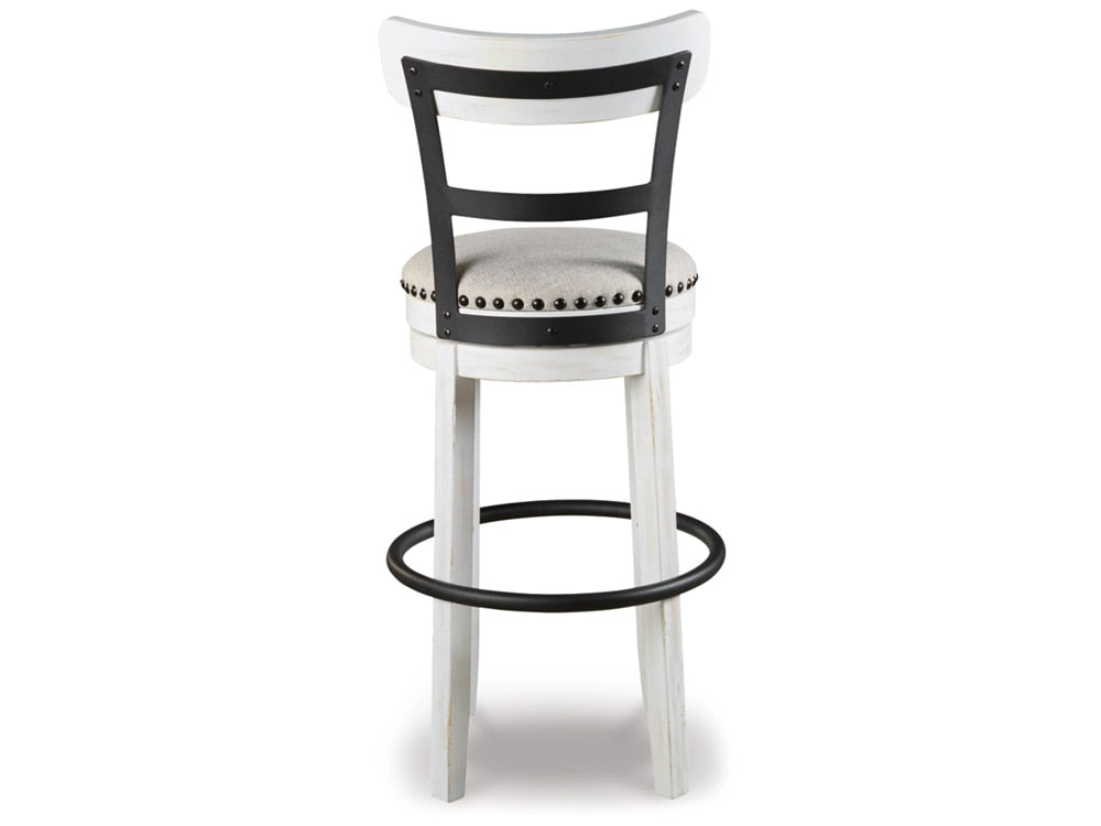 Signature Design by Ashley - Valebeck Tall Uph Swivel Barstool(Set Of 2) in White - D546-530 veiw 3