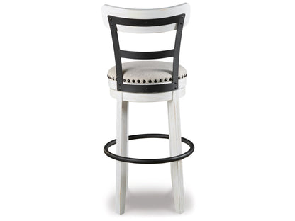 Signature Design by Ashley - Valebeck Tall Uph Swivel Barstool(Set Of 2) in White - D546-530 veiw 3