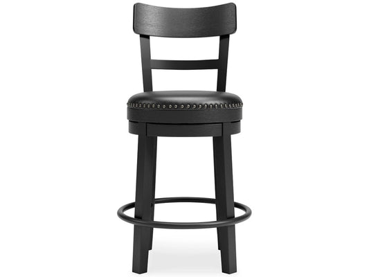 Signature Design by Ashley - Valebeck Uph Swivel Barstool in Black - D546-624 veiw 1