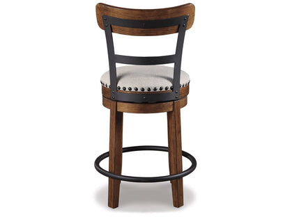 Signature Design by Ashley - Valebeck Uph Swivel Barstool (Set Of 2) in Brown - D546-424 veiw 3