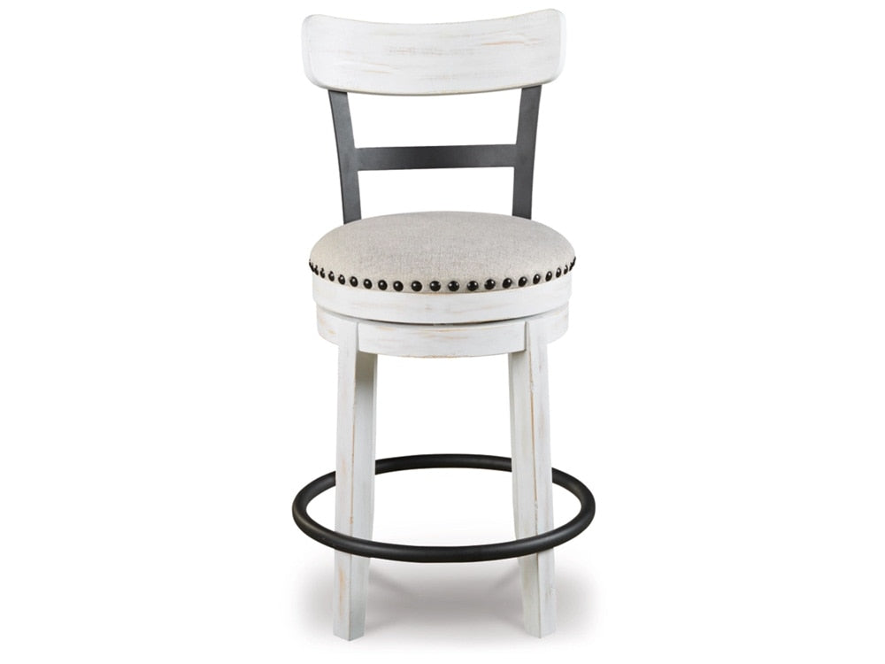 Signature Design by Ashley - Valebeck Uph Swivel Barstool (Set Of 2) in White - D546-524 veiw 1