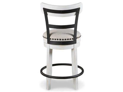 Signature Design by Ashley - Valebeck Uph Swivel Barstool (Set Of 2) in White - D546-524 veiw 3