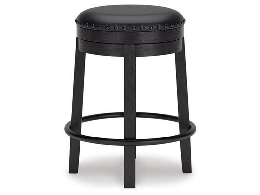 Signature Design by Ashley - Valebeck Uph Swivel Stool in Black/Brown - D546-824 veiw 1