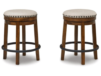 Signature Design by Ashley - Valebeck Uph Swivel Stool in Brown/Black - D546-124 veiw 3