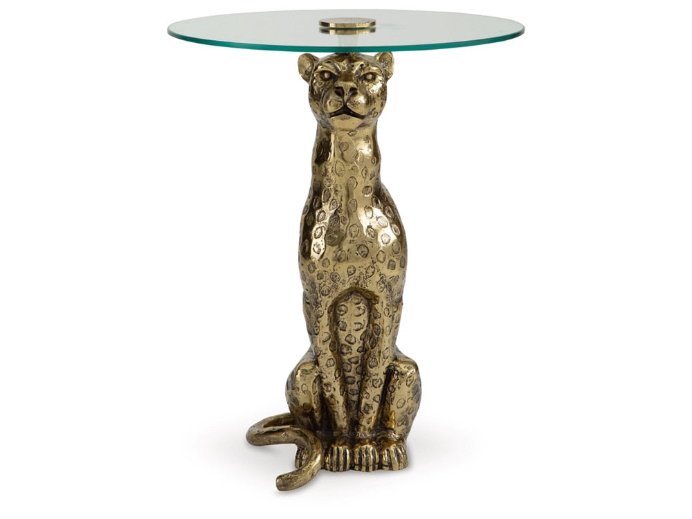 Signature Design by Ashley - Vallain Accent Table in Antique Gold Finish - A4000605 veiw 1