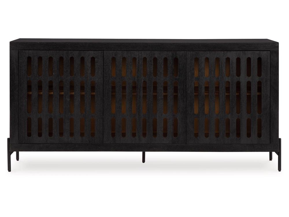 Signature Design by Ashley - Vallisburg Accent Cabinet in Black/Natural - A4000644 veiw 1