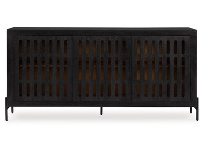 Signature Design by Ashley - Vallisburg Accent Cabinet in Black/Natural - A4000644 veiw 1