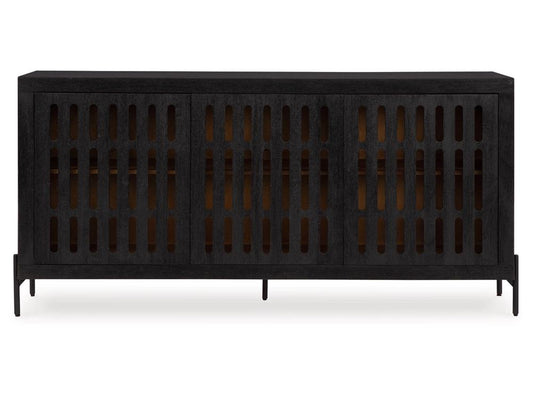 Signature Design by Ashley - Vallisburg Accent Cabinet in Black/Natural - A4000644 veiw 1