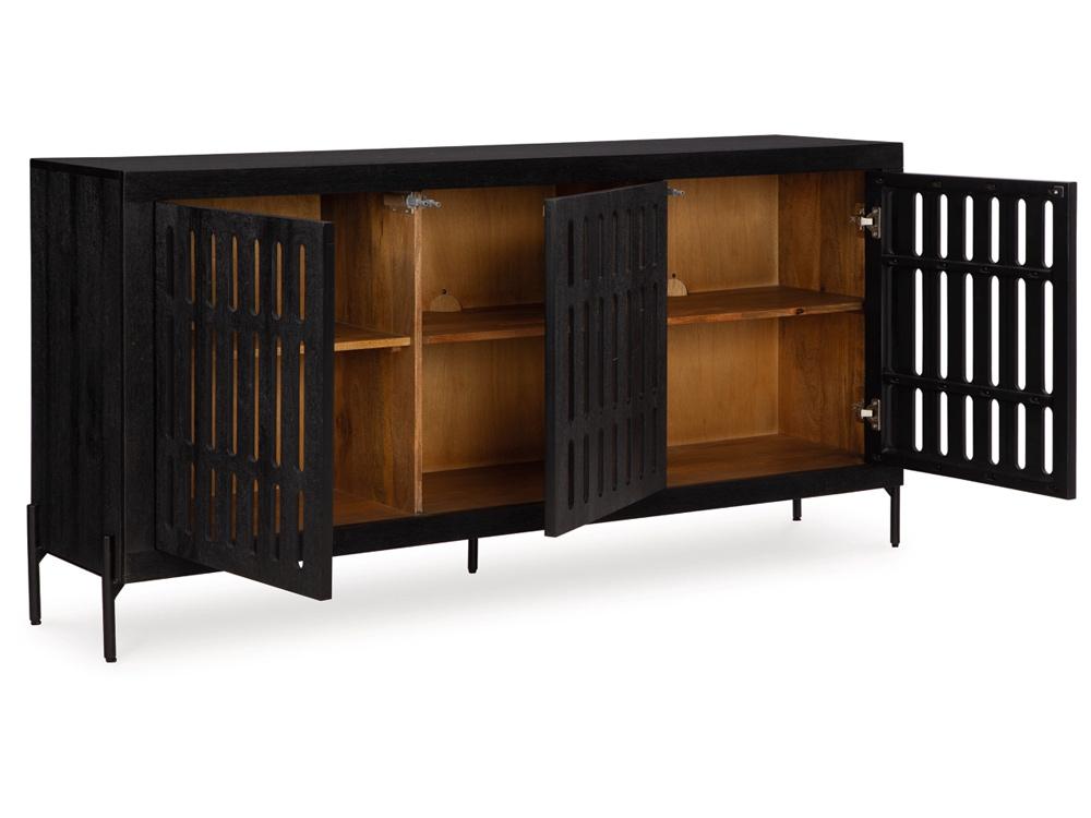 Signature Design by Ashley - Vallisburg Accent Cabinet in Black/Natural - A4000644 veiw 3